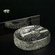 Vintage frosted glass ashtray by Kosta Boda, Sweden, 1970s.