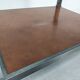 Iron and leather coffee table