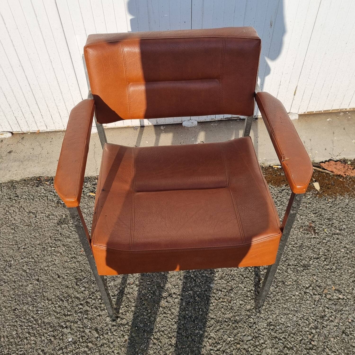 Skaï armchair from 1960, Baughman