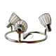 Vintage ceiling light with three adjustable spots in chrome metal