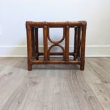 Caramel rattan side table