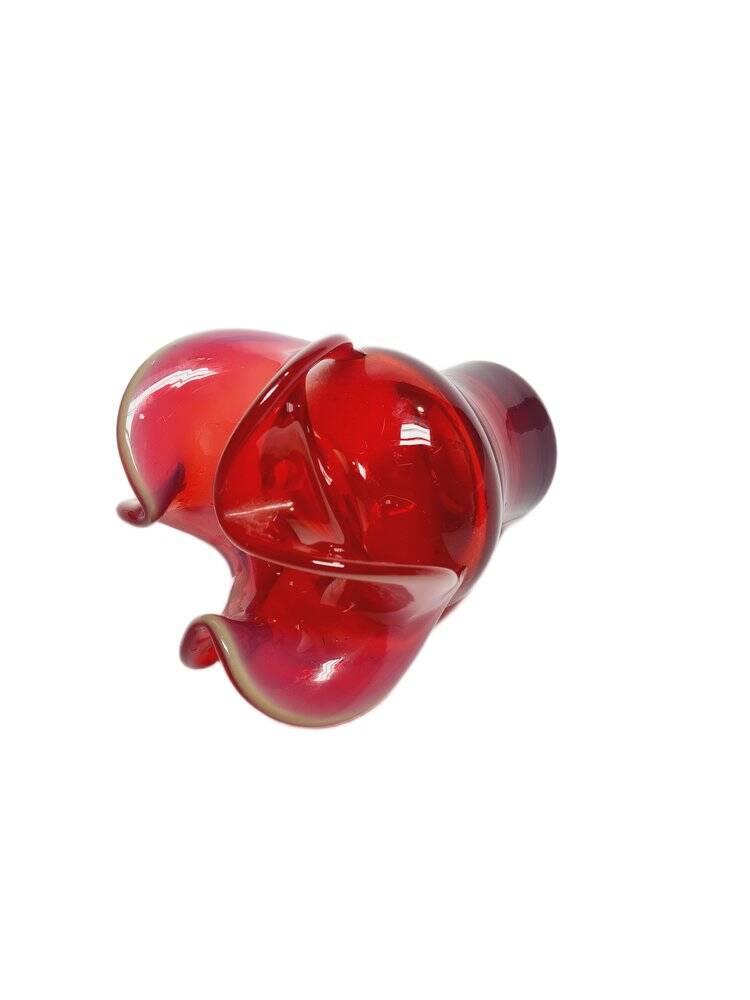 Vintage vase by Czesław Zuber for Sudety Glassworks, Poland, 1970s