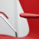 Chaise modèle 3217 Red Swivel par Arne Jacobsen pour Fritz Hansen