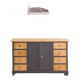 Side chest of drawers with drawers and hinged doors, fully restored