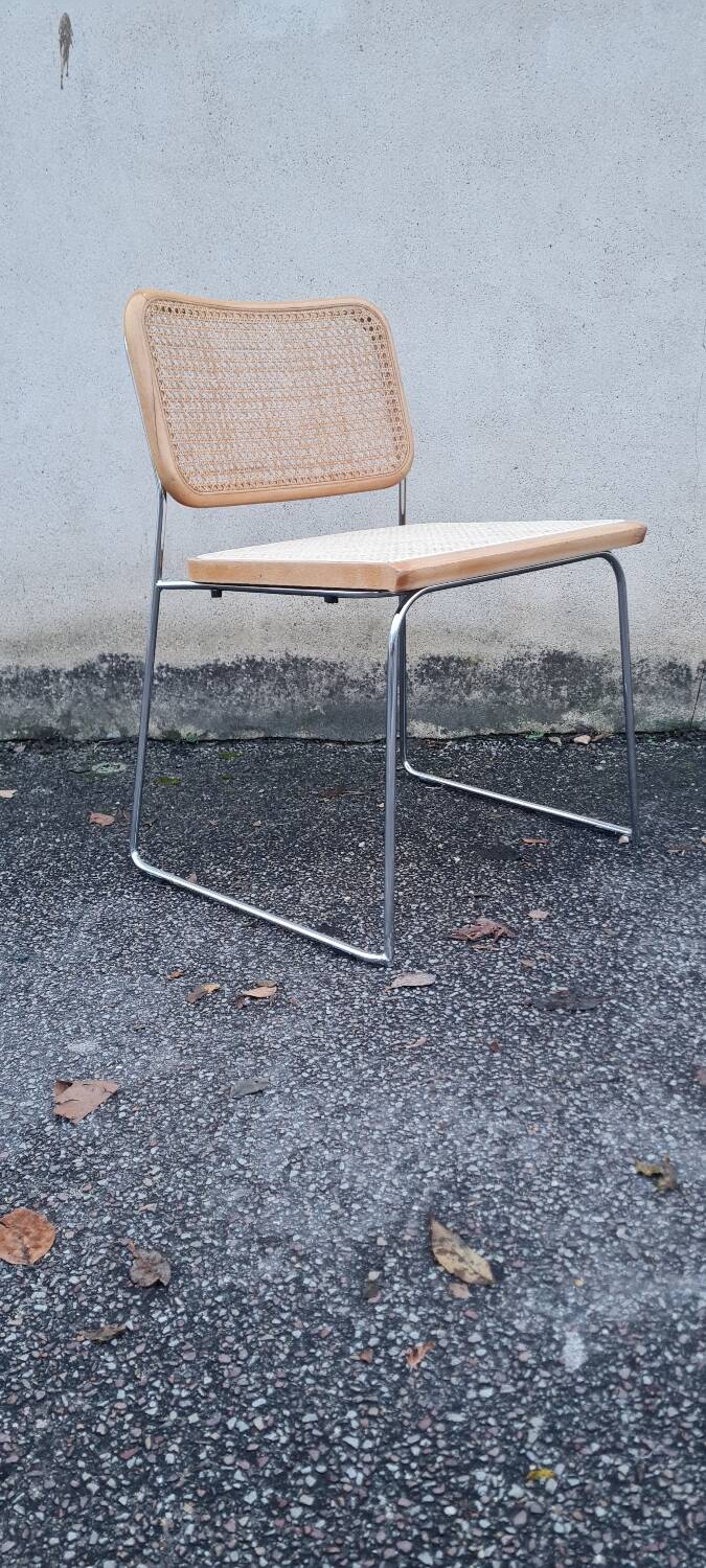 Talin chrome and cane chair