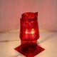 Red plastic Kartell table lamp - model Take - design by Ferruccio Laviani