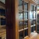 Library buffet two-body display cabinet solid cherry Louis-Philippe