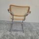 Breuer style armchair in original vintage canework