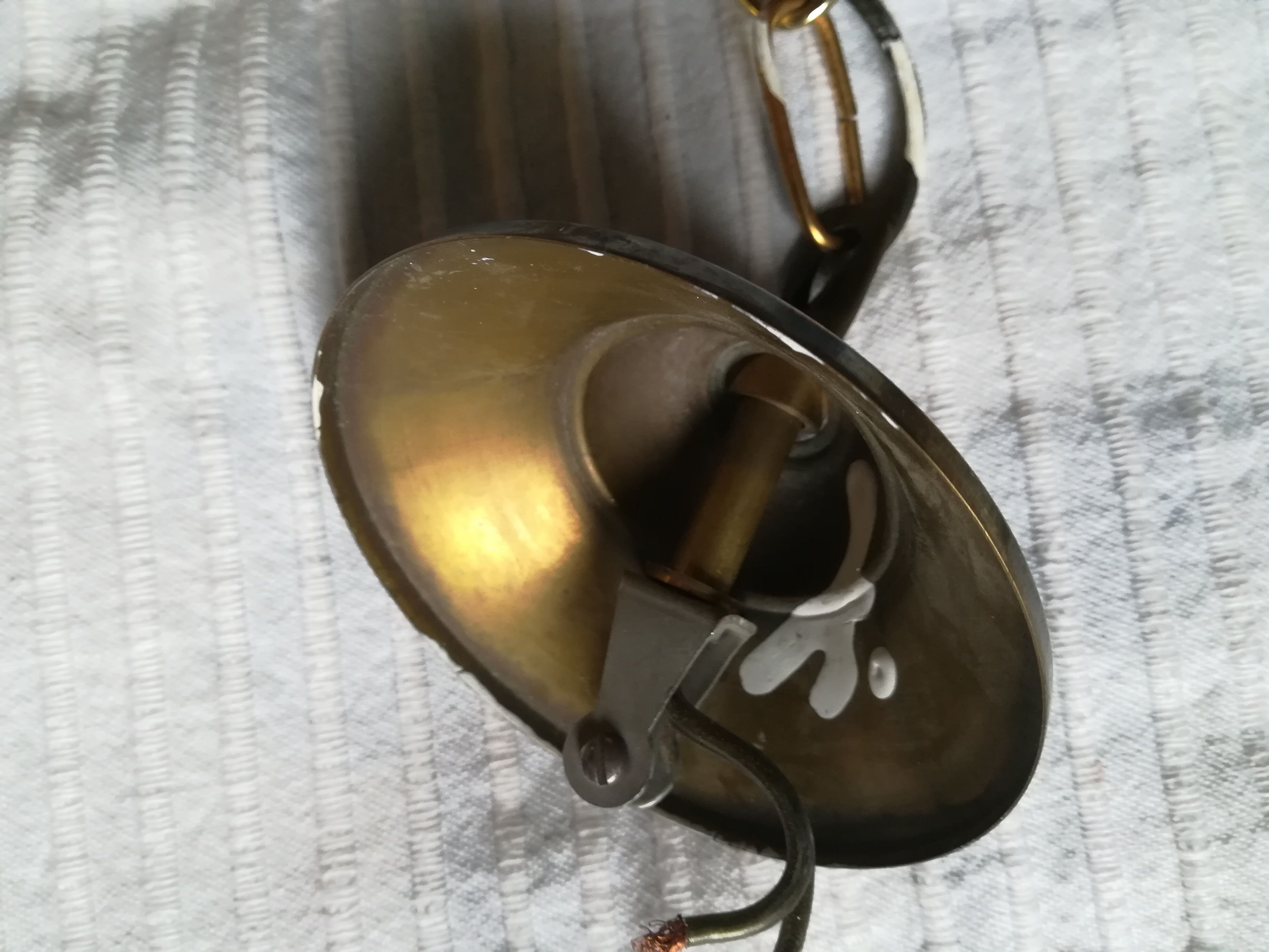 Hanging lamp in granite glass 1950