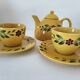Swedish tea service Christineholm 1970s yellow