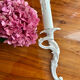 Louis XVI style bronze wall light with white patina