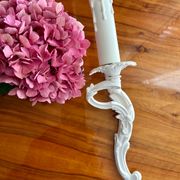 Louis XVI style bronze wall light with white patina