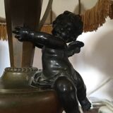 Pair of Auguste Moreau bedside lamps