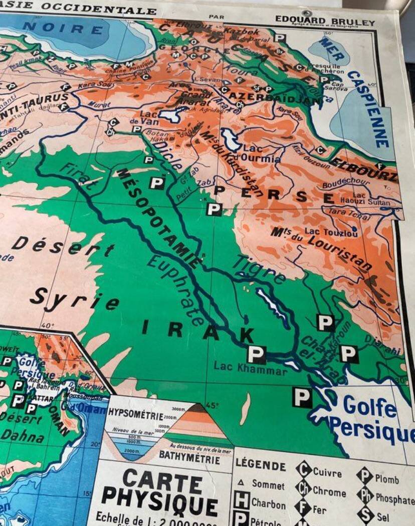 Old map school West Asia (n 16 bis) - Edouard Bruley