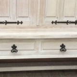 Pure wooden buffet with wrought iron hinges