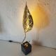 Lampe fleur dorée design 1970