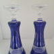 Pair of blue vases crystallism of Lorraine, Saint-Louis- tommy collection