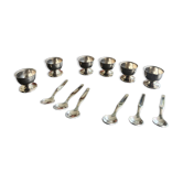 Set de 6 coquetiers et cuillères Guy Degrenne