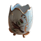TRIPOD VASE *EGG PORCELAIN OF LIMOGES BIRD