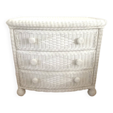 White rattan chest of drawers 1960
