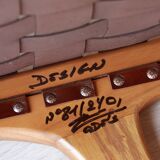 Pair of Teak & Leather heaters - model "Los Angeles" - Olivier de Schrijver