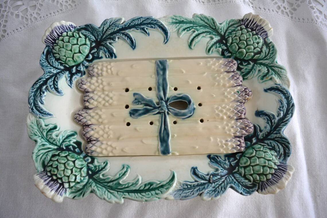 Ceramic tray Asparagus slip