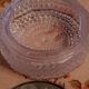 Set of 2 Erco ceiling lights from the 60s in diamond-tipped glass Diameter 35cm