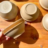 Set of 12 small stoneware bowls