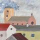 French vintage oil painting, signed CE