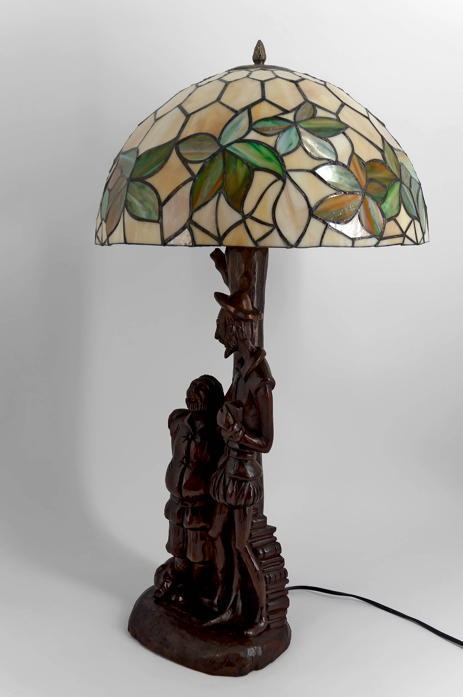 Lampe sculpturale « Don Quichotte, Sancho Panza », Forêt-Noire, vers 1950