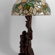 Sculptural lamp "Don Quixote, Sancho Panza", Black Forest, around 1950