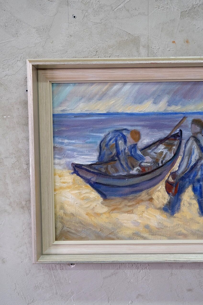 Swedish modern painting, 1970s Börje Nettelbring (1913-1986). oil on canvas. framed.