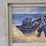 Swedish modern painting, 1970s Börje Nettelbring (1913-1986). oil on canvas. framed.