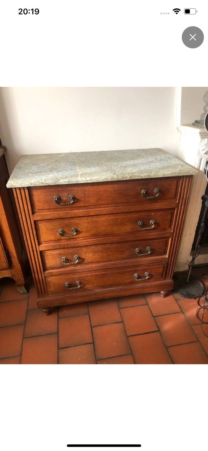 Chest of drawers with marble