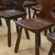 Ensemble de 8 chaises monastère 1950’s