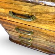 Italian art deco burl walnut chest of drawers, 1930s/1940s