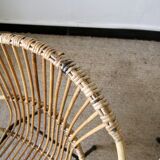 Paire de fauteuils en rotin