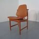 Teak and brass side chair by Arne Hovmand-Olsen for Mogens Kold, 1950s
