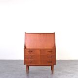 Secrétaire en teck danois du milieu du siècle par Gunnar Nielsen pour Tibergaard, années 1960.