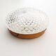 1970's Heavy round crystal glass wall sconce by Massive Belgium