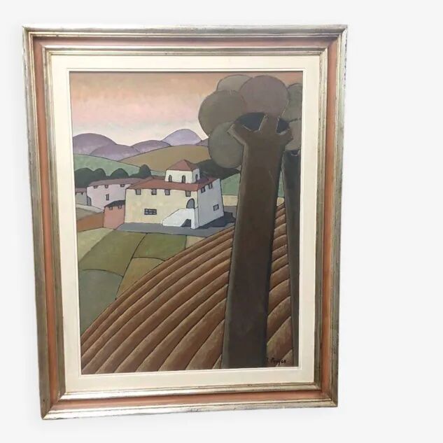 Oil Painting on Canvas Landscape 'Prayer' (1924)