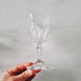 12 verres à pied vintage en cristal d´Arques