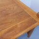 Large vintage brutalist rectangular table made of solid oak wood.
