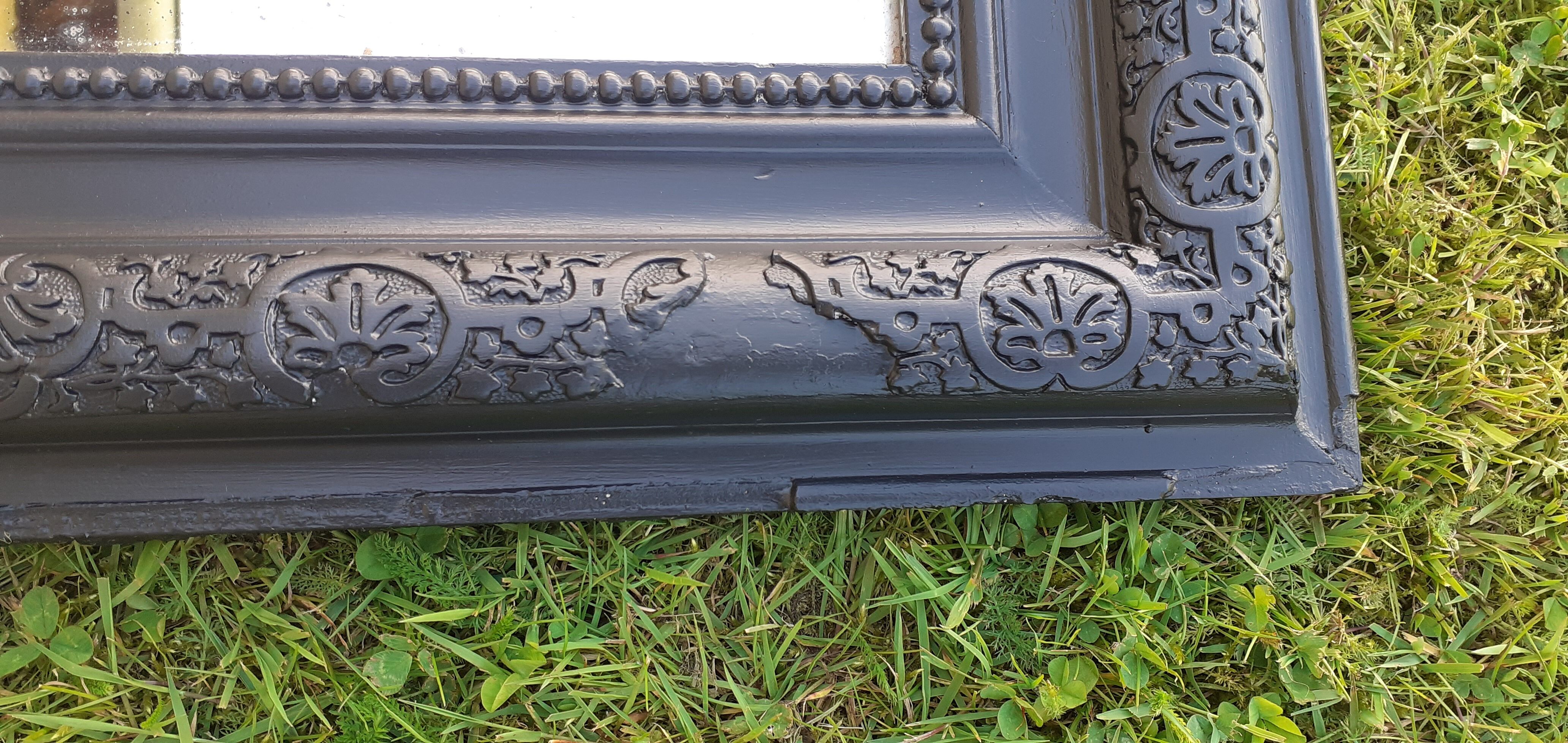 Mirror style Napoleon 3 old black 93x136cm