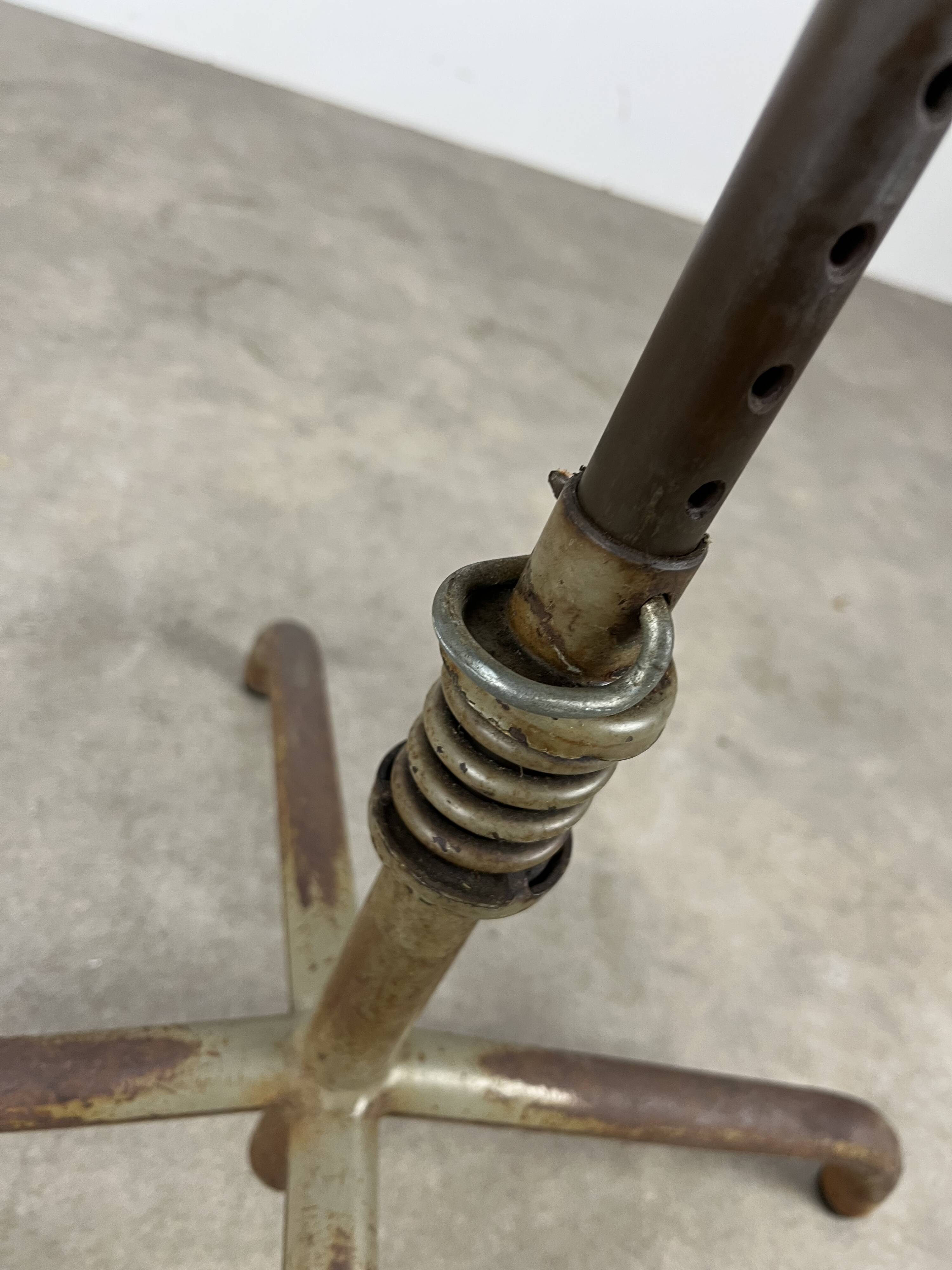 Industrial style adjustable workshop stool