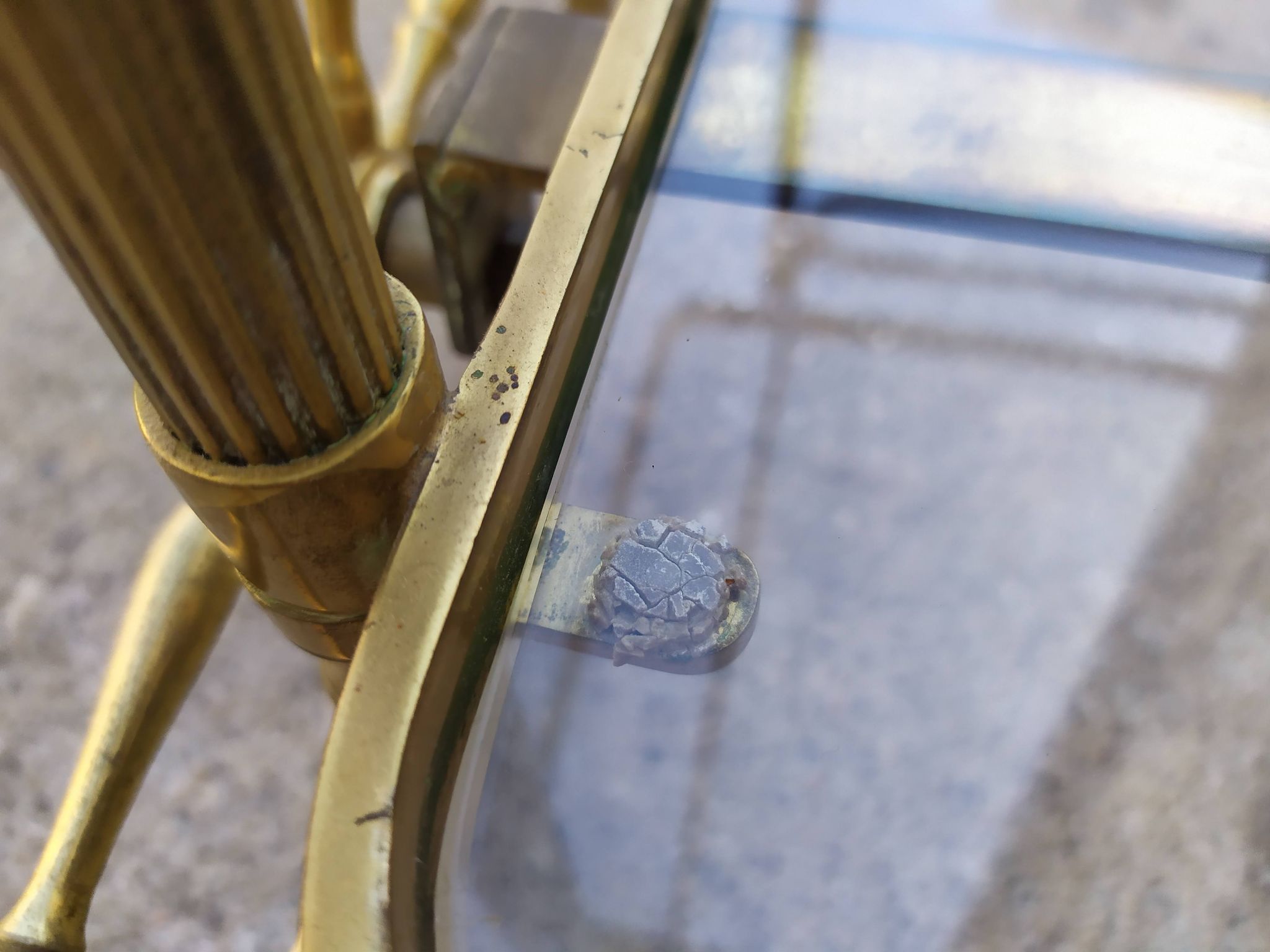 Golden brass cart