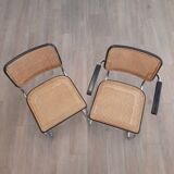Set of 6 black S32 / S64 chairs by Marcel Breuer for Thonet, 1977