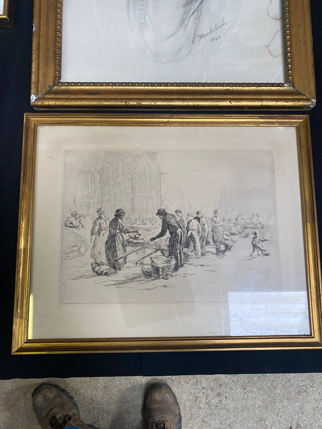 Lot de 6 cadres bois doré ou résine