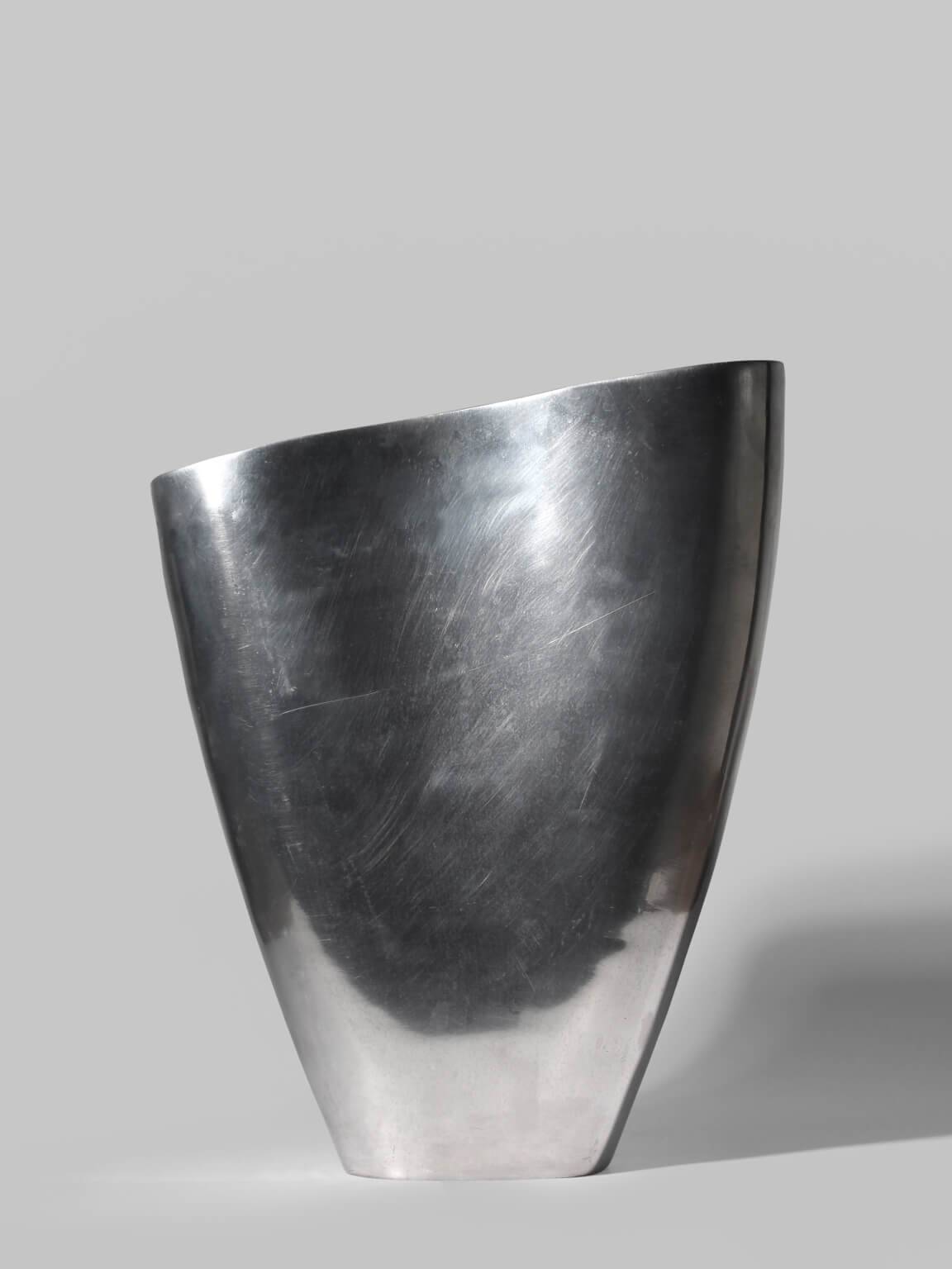 Polished Aluminum “Anatomi” Large Vase