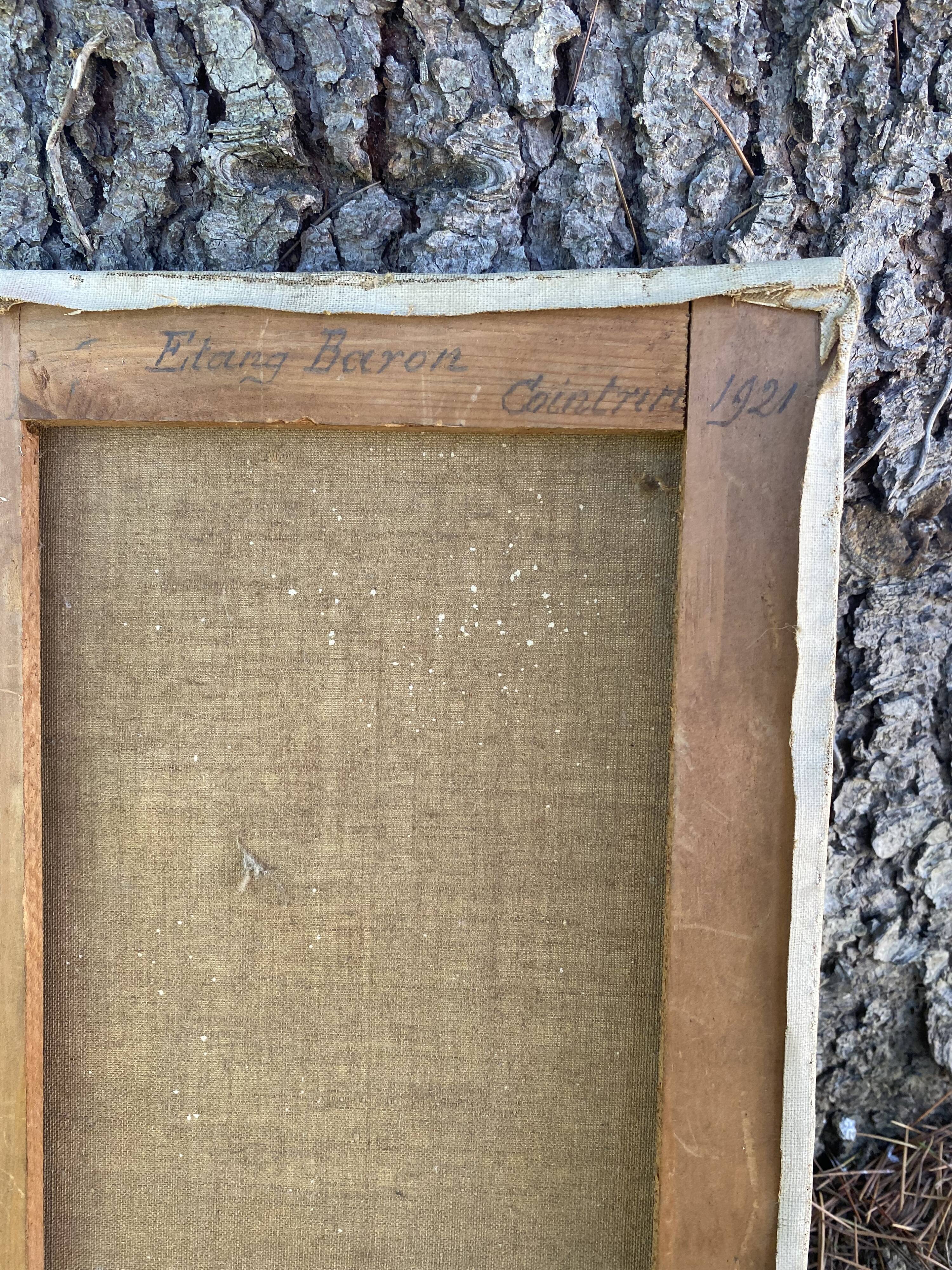 Oil on canvas "Étang Baron"